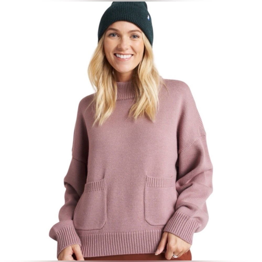 Kit and Ace Mauve Purple Mock Turtleneck Sweater sz M